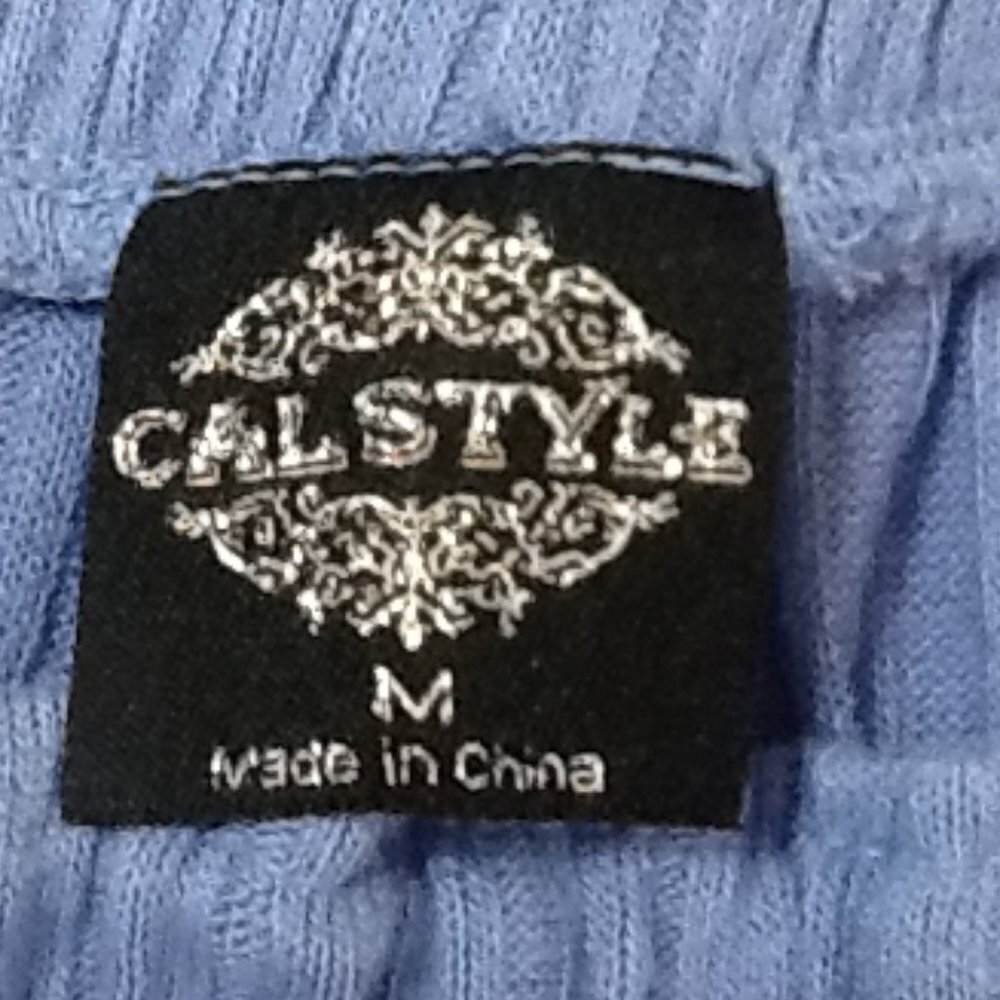 Cal Style Blue Drawstring Wide Leg pants - Picture 3 of 5